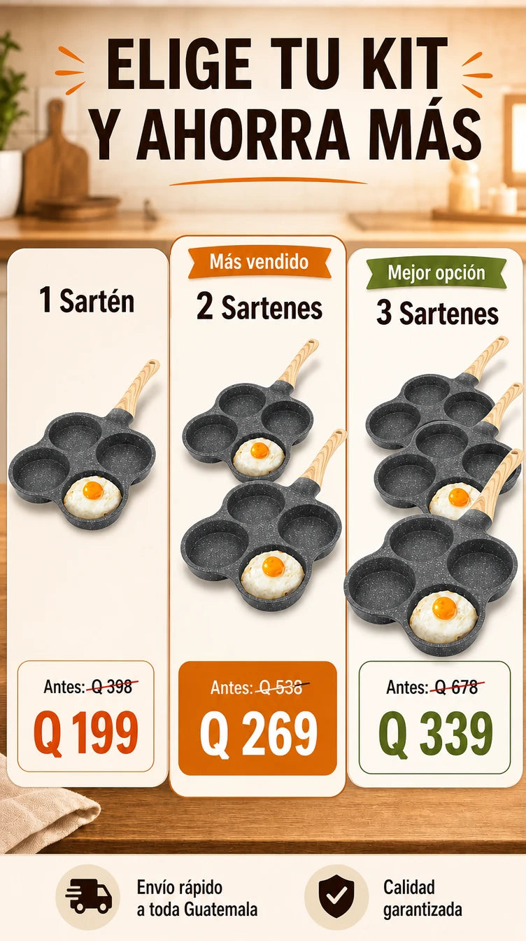 Kits de oferta de la sarten para 4 huevos